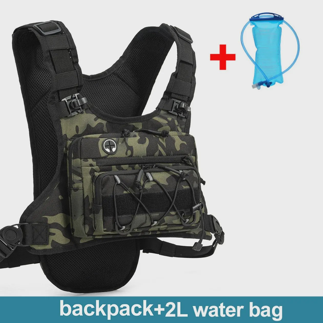 Tactisch Borstvest met Hydratatie en Opbergvakken - Ideaal voor Outdoor Sporten