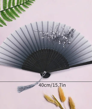 Elegante Chinese Stijl Vouwbare Handwaaier met Kwastje - Perfect voor Dans, Decoratie of Cadeau