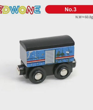 Houten Magneet Treinwagon Set - Uitbreidbaar en Compatibel met Houten Spoorsystemen