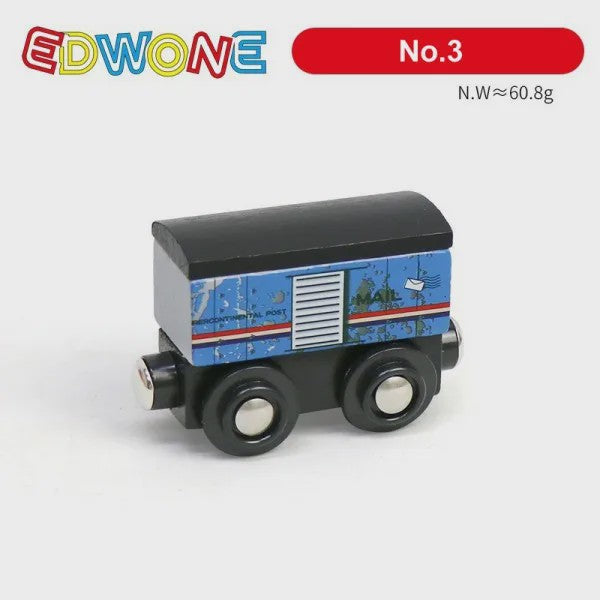 Houten Magneet Treinwagon Set - Uitbreidbaar en Compatibel met Houten Spoorsystemen