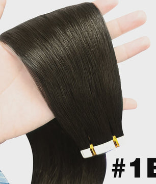 Tape-in Haarverlengingen 100% Echt Menselijk Haar - Kleur #2 - Naadloos & Zacht