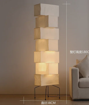 Akari Japanse Design Vloerlamp - Rijstpapier LED Lamp voor Sfeervolle Verlichting