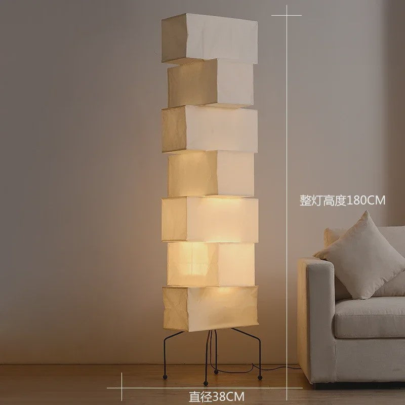 Akari Japanse Design Vloerlamp - Rijstpapier LED Lamp voor Sfeervolle Verlichting