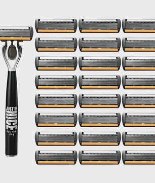 Luxe Scheerset voor Heren: 6-laags Scheermes met Aloë Vera Strip - Perfect Cadeau