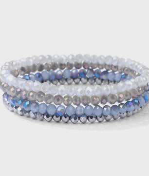 Set van 4 Kristallen Kralen Armbanden - Kleurrijk & Elegant