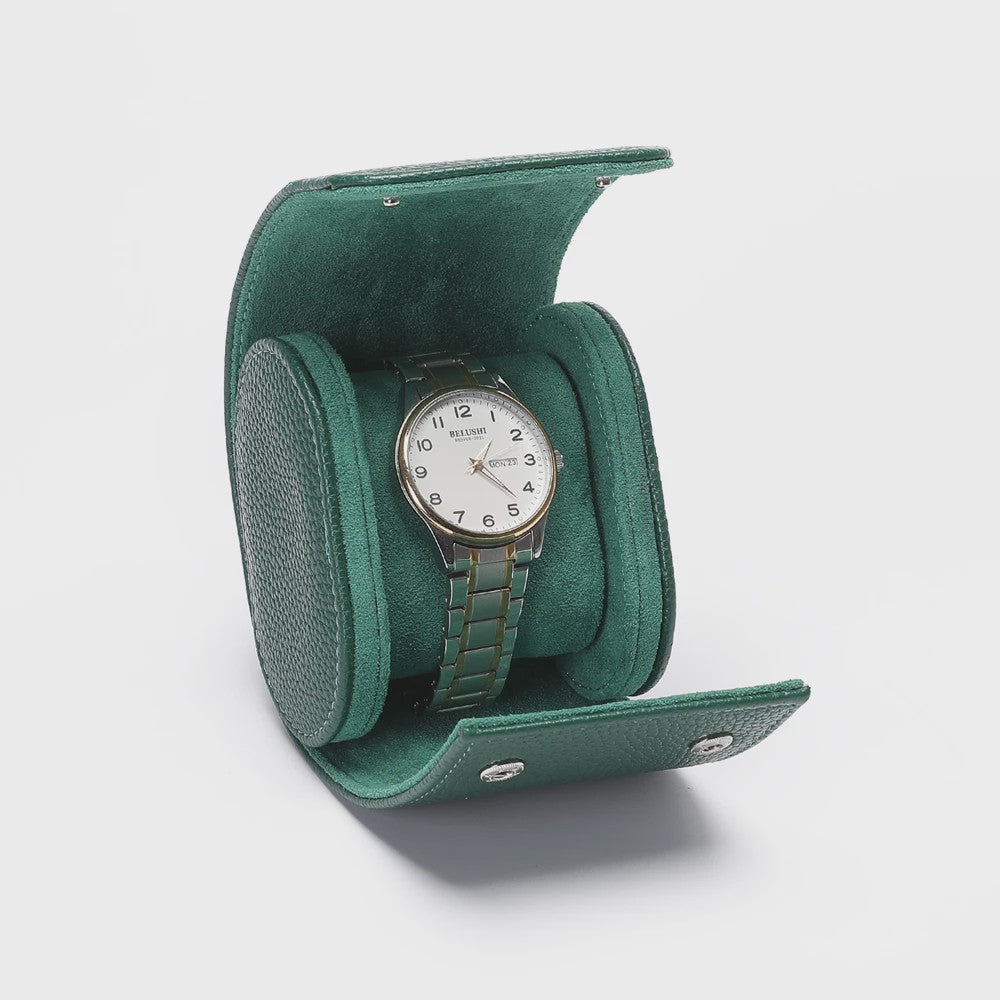 Luxe Leren Horlogeroller - Opvouwbare Reisbox voor 1, 2 of 3 Horloges
