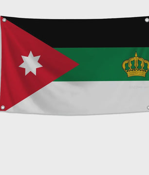 Jordanese Vlag Banner - Polyester - 4 Oogjes - Buiten & Binnen Decoratie