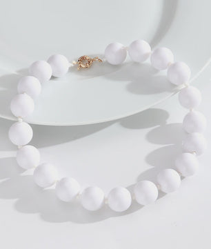 Handgemaakte Retro Acryl Ketting met Grote Kleurrijke Kralen - Statement Choker