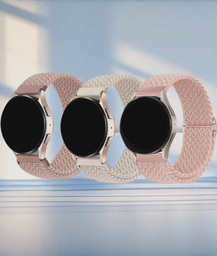 3x Elastische Nylon Bandjes voor Smartwatches (18/20/22mm) - Snelwissel & Comfortabel