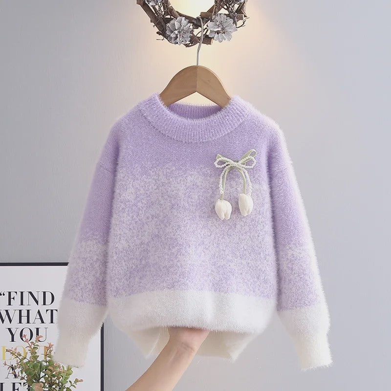 Schattige Gebreide Trui voor Meisjes - Elegante Winterkleding voor Kinderen