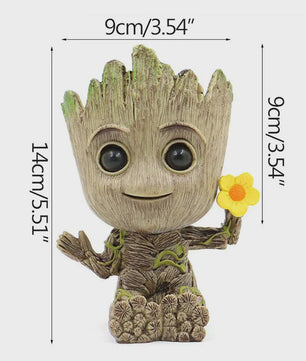 Groot Plantenpot & Decoratief Figuur - Leuke Woondecoratie