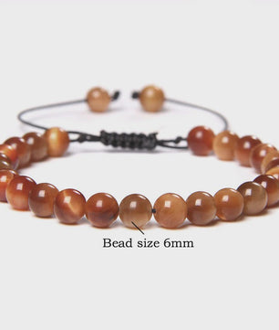 Blauwe Tijgeroog Kralen Armband 6MM - Natuursteen Meditatie Sieraden