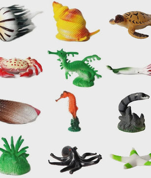 Plastic Dieren Speelgoed Collectie: Zee, Land & Insecten Miniatuur Set voor Kinderen