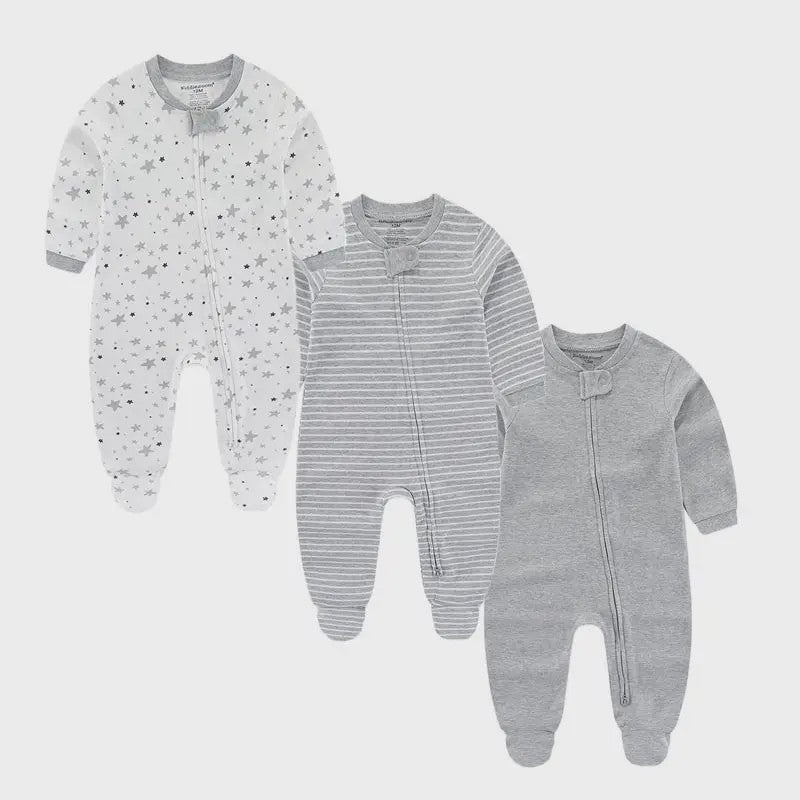 3-Pack Baby Rompers Unisex Katoen - Zacht & Comfortabel voor Pasgeborenen
