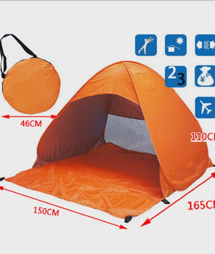 Automatische Pop-Up Strandtent UPF50+ - Snel Opzetbaar Zonnescherm voor Strand, Camping & Vissen