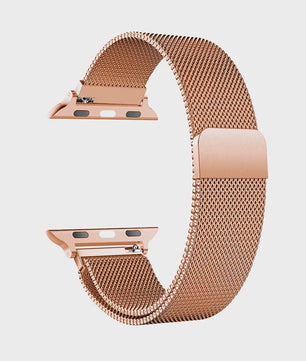 Milanese Band voor Apple Watch Ultra 2/3 49mm & Series 1-11 (38-45mm) - Roestvrij Staal, Magnetische Sluiting