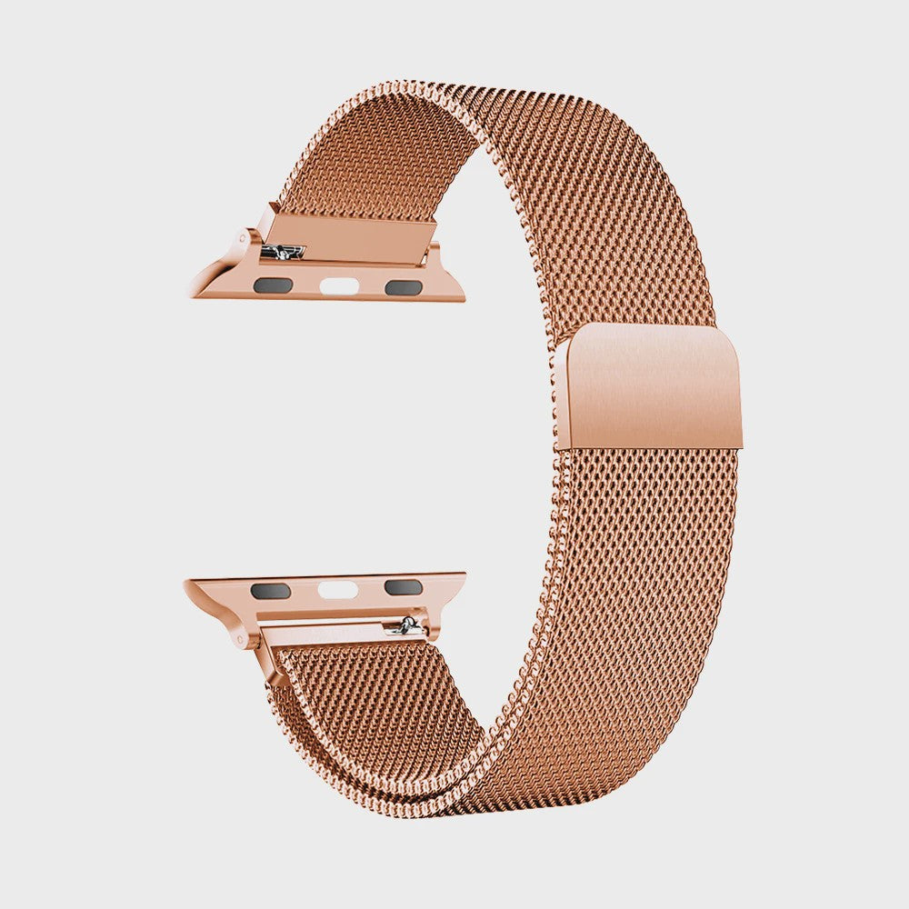 Milanese Band voor Apple Watch Ultra 2/3 49mm & Series 1-11 (38-45mm) - Roestvrij Staal, Magnetische Sluiting