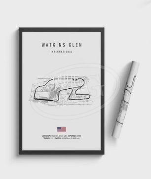 Vintage F1 Circuit Poster: Zwart-Wit Formule 1 Kunst voor de Raceliefhebber
