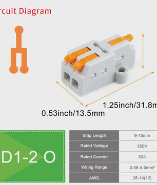 Compacte Snelklemmen voor Elektrische Bedrading - Universele Koppelblokken met Hendel (10/50 Stuks)