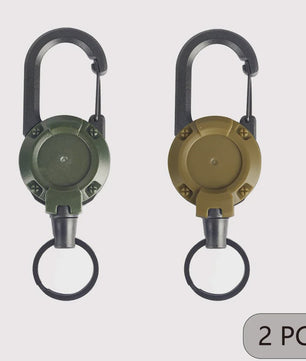 Intrekbare Sleutelhanger met Karabijnhaak - Heavy Duty Clip voor Tassen & Outdoor