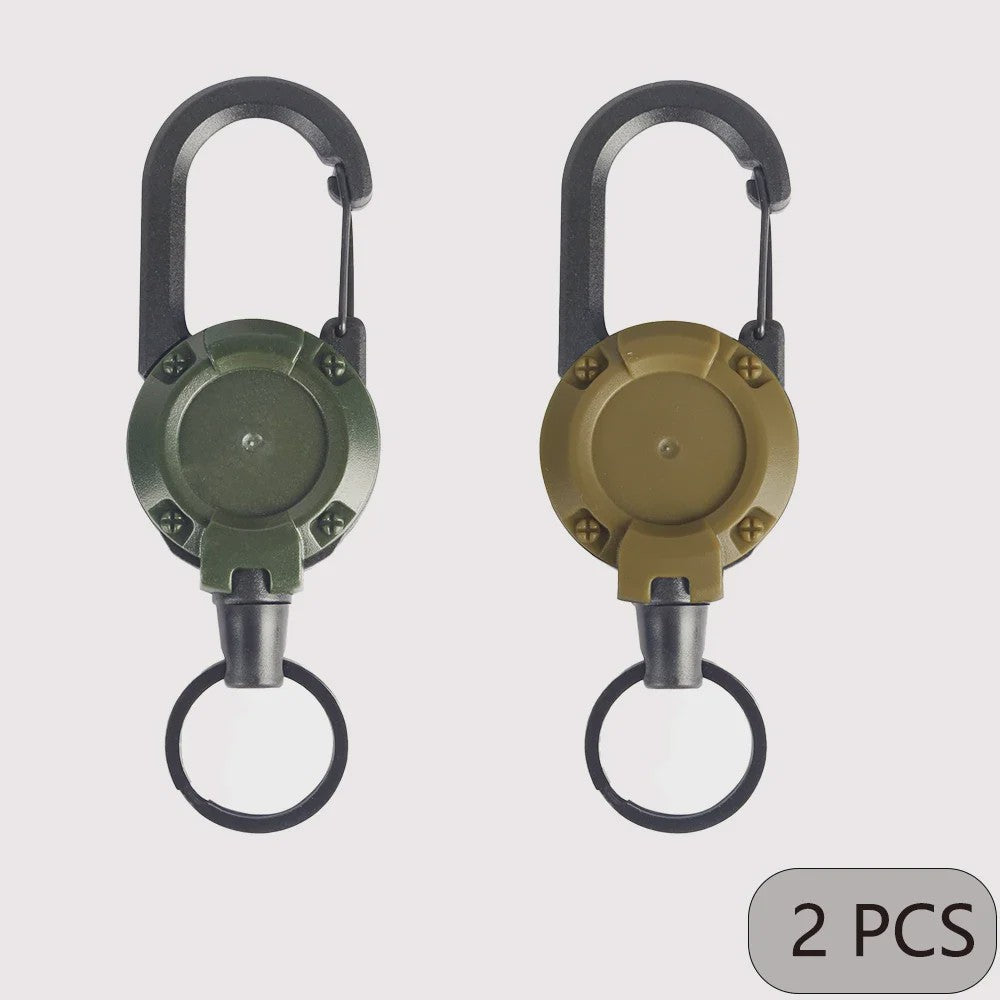 Intrekbare Sleutelhanger met Karabijnhaak - Heavy Duty Clip voor Tassen & Outdoor