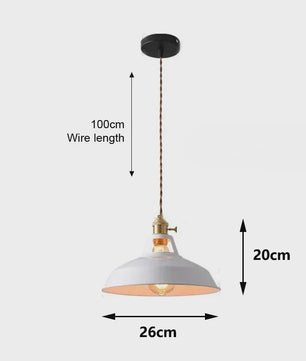 Kleurrijke Retro Industriële Hanglamp - Vintage Stijl voor Keuken, Restaurant, Woonkamer & Meer