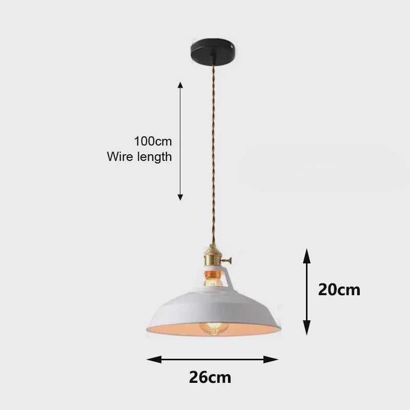 Kleurrijke Retro Industriële Hanglamp - Vintage Stijl voor Keuken, Restaurant, Woonkamer & Meer