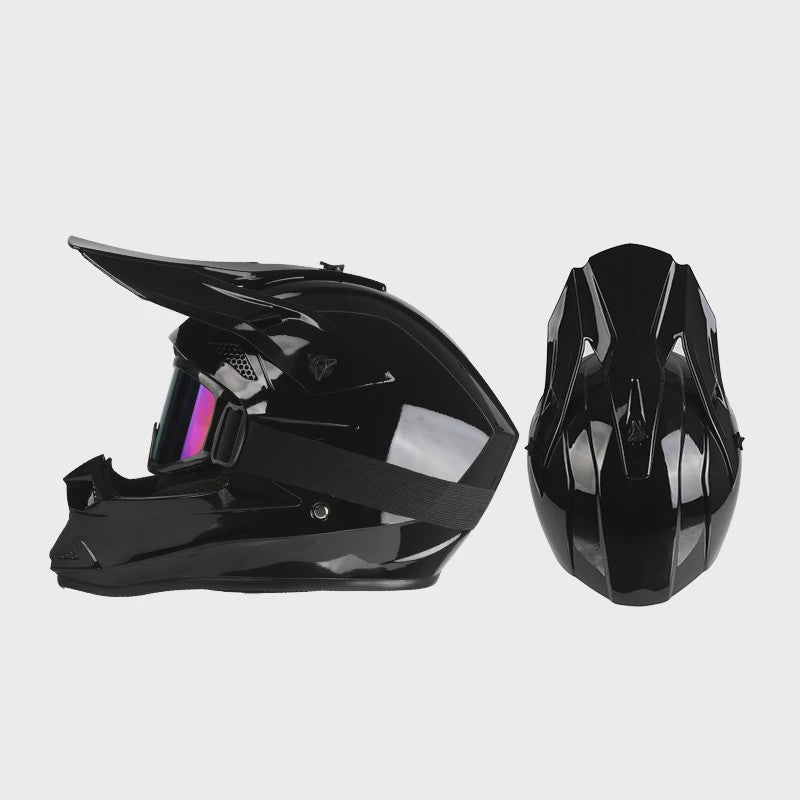 Off Road Motorcross Helm met Vizier & Goggles - Veilig & Comfortabel
