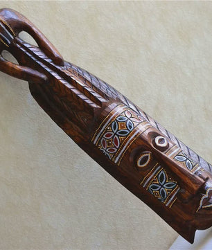 Handgesneden Afrikaans Houten Masker - Decoratieve Muurdecoratie met Tribale Kunst (50cm)