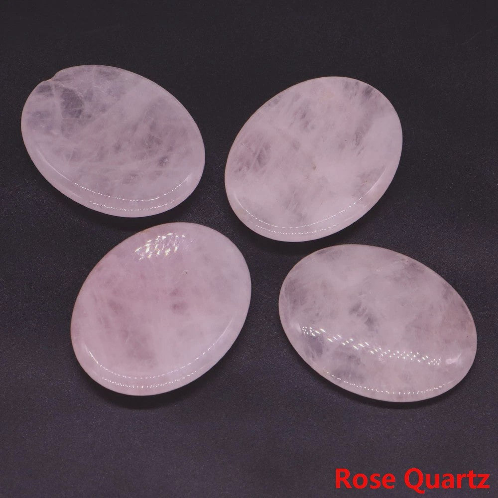 7 Chakra Kristallen Worry Stones - Ovalen Massage & Meditatie Edelstenen (35x45mm)