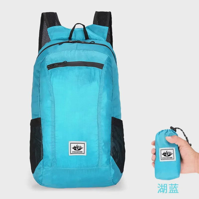 Opvouwbare Rugzak 20L - Ultralicht & Waterafstotend voor Wandelen, Fietsen en Reizen