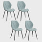 Set van 2, 4 of 6 Eetkamerstoelen - Gestoffeerd, Gewatteerd Linnenlook Stof, Metalen Poten