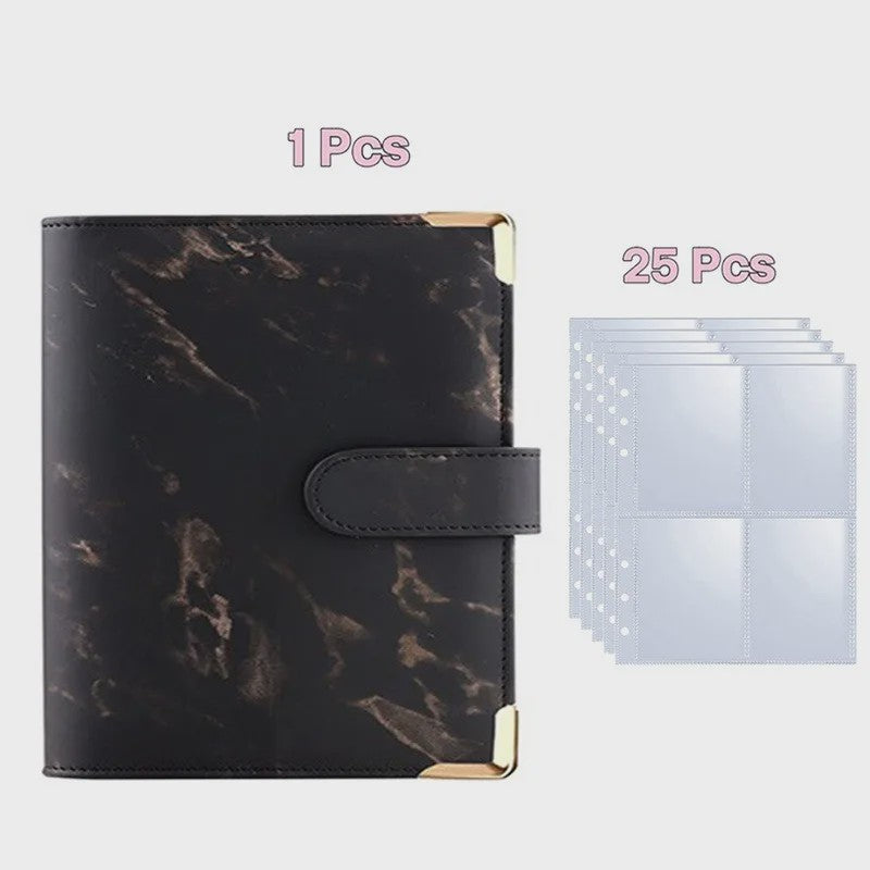 A5 Kpop Fotokaart Binder: Verzamelboek voor Idoolkaarten & Foto's - 25 Pagina's met 4 Vakjes