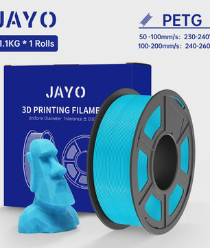 JAYO PETG 3D Printer Filament - 1.75mm Clear, 1.1kg, Hoge Taaiheid, Net Gewikkeld