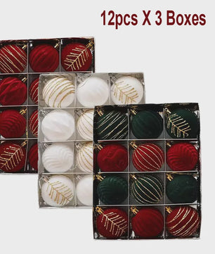 Kerstballen 6cm - Set van 12/16 Stuks - Wijnrood & Goud - Fluweelzacht & Feestelijk