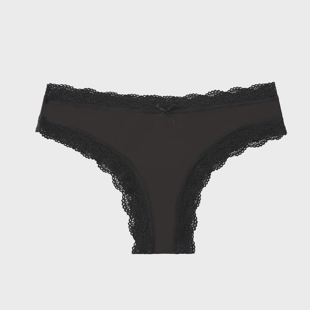 Dames Kant & Luipaardprint Thong Panties - Sexy, Ademend & Comfortabel Ondergoed