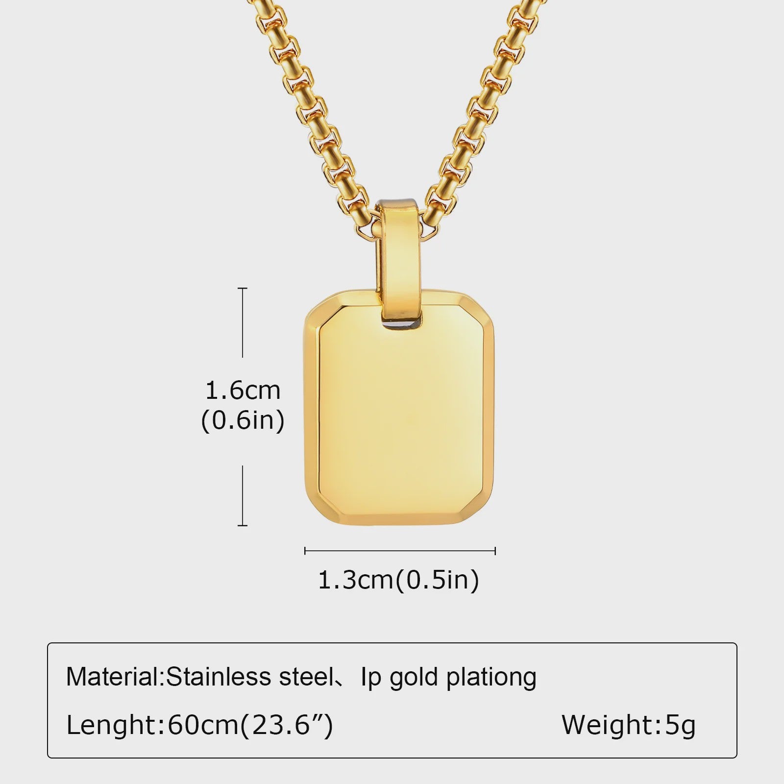 Stijlvolle Gouden Heren Ketting met Kruis Hanger - Roestvrij Staal, Vintage Mode Sieraden
