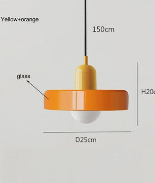 Nordic Retro Glazen Hanglamp - Stijlvolle Verlichting voor Woonkamer, Eetkamer & Slaapkamer