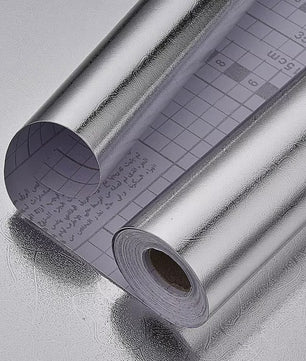 Keuken Sticker - Hittebestendig, Waterdicht & Oliebestendig - Aluminium Folie Look