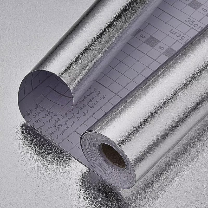 Keuken Sticker - Hittebestendig, Waterdicht & Oliebestendig - Aluminium Folie Look