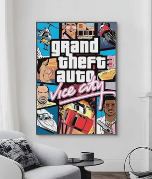Grand Theft Auto Game Posters - Zelfklevend Muurdecoratie voor Fans