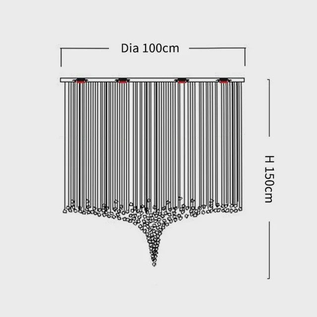 Luxe Kristallen LED Plafondlamp - Moderne Hanglamp voor Trappenhuis, Hal & Woonkamer