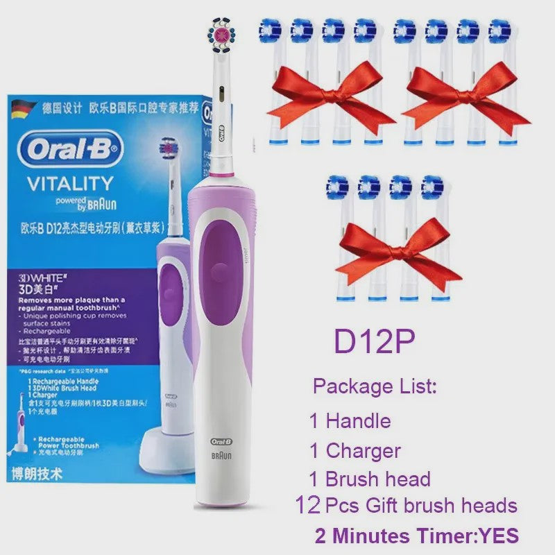 Oral-B Vitality 3D White Elektrische Tandenborstel - Roterende Reiniging & Inductieladen