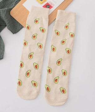 Grappige Heren Sokken met Food Prints: Avocado, Friet, Burger, Bier & Meer | Harajuku Stijl