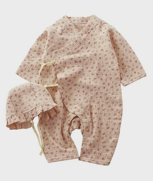 Mousseline Katoen Romper met Lange Mouwen voor Baby's (0-24M) - Unisex Jumpsuit voor Jongens & Meisjes