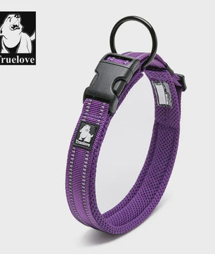 Truelove Verstelbare Hondenhalsband - Gewatteerd Mesh, 3M Reflecterend Nylon, Duurzaam & All-Weather, 8 Maten