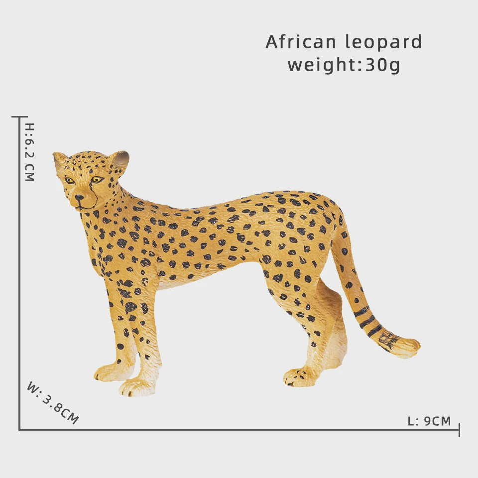 Realistische Wild Animal Speelgoed Set: Olifant, Leeuw, Cheetah, Tijger - Educatief Cadeau
