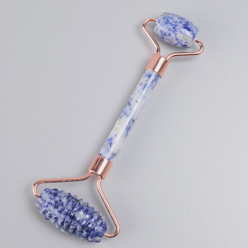 Luxe Jade Gezichtsmassage Roller & Gua Sha Set - Rose Gold