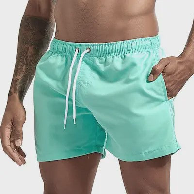 Heren Sneldrogende Zwemshorts met Trekkoord en Zakken - Perfect voor Strand en Zomeractiviteiten