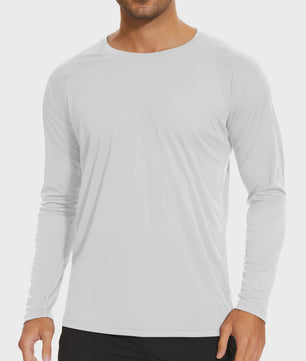 TACVASEN Heren UV-Bescherming T-shirt Lange Mouw - UPF 50+ Sneldrogend & Ademend